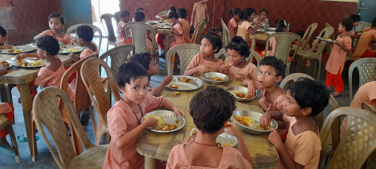Kids Having Food